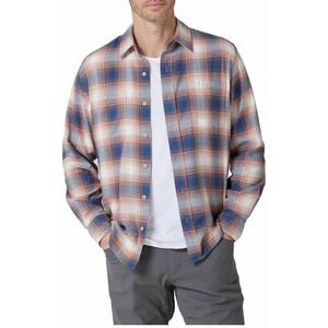 Wrangler Authentics Men's Cloud Flannel Plaid Long Sleeve Button Up‎ Shirt S